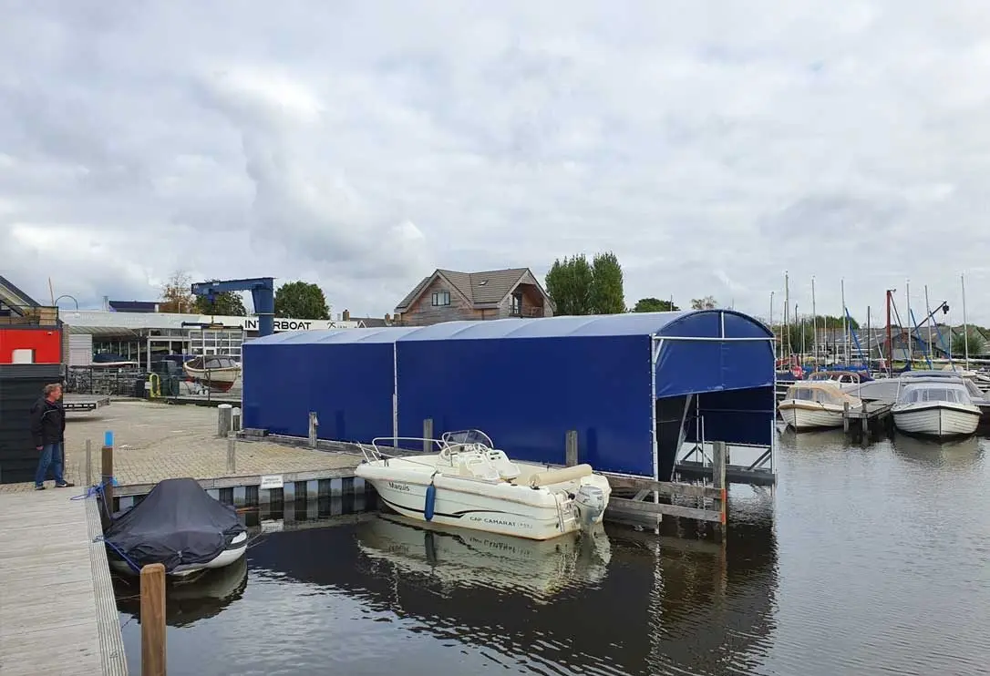Bootoverkapping, project Bootoverkapping Drijf-Drijf in Loosdrecht – 13 x 5 meter