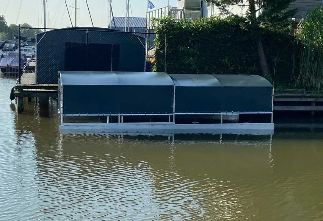 Bootoverkapping, project Bootoverkapping Drijf-Drijf in Grou – 6,5 x 3 meter – foto 1