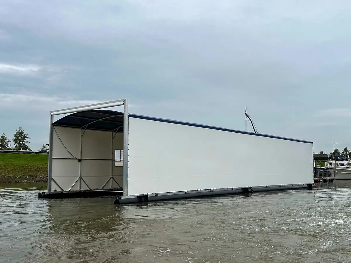 Bootoverkapping, project Bootoverkapping van 20 meter in Krimpen aan de Lek