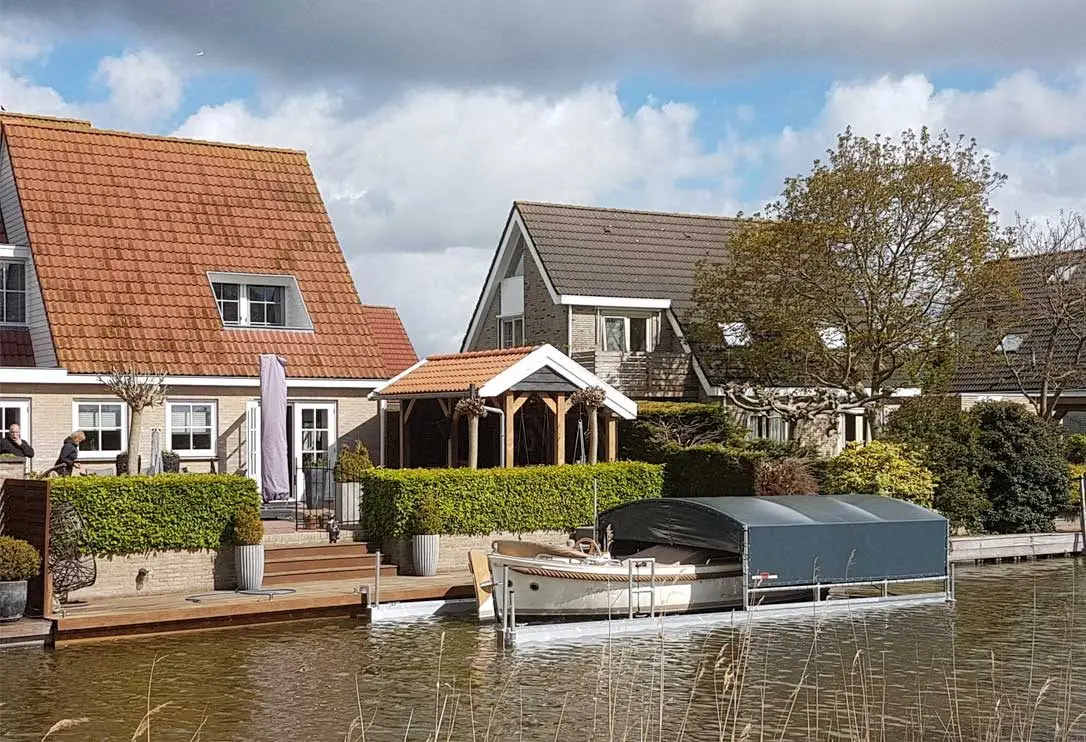 Bootoverkapping, project Bootoverkapping Drijf-Drijf in Medemblik – 9 x 3,2 meter