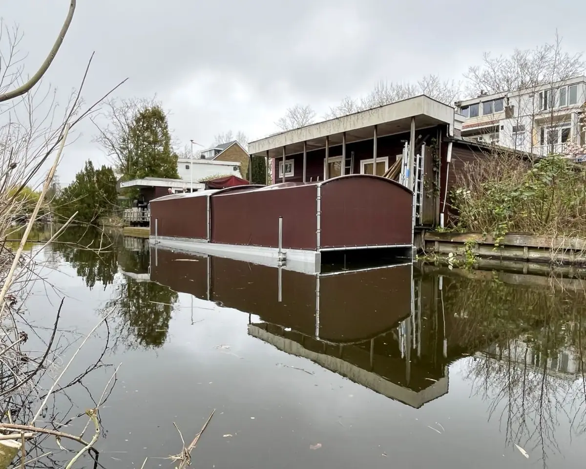 Bootoverkapping, project Bootoverkapping met schuifgedeelte in Amsterdam – 8 x 2,8 meter